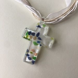 💕Murano Glass Cross Necklace💕